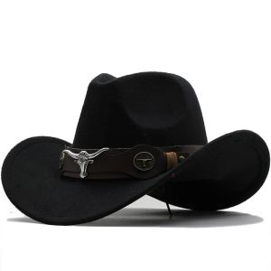 Hats Best selling top hat national style cattle standard Western Cowboy top hat roll brim Horse Riding Hat Wool Felt Hat 230823