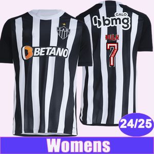 24 25 Atletico Mineiro Womens Soccer Jerseys Hulk Vargas Paulinho G. Arana Saravia M. Zaracho Hem Kort ärm Fotbollströjor Korta ärmuniformer