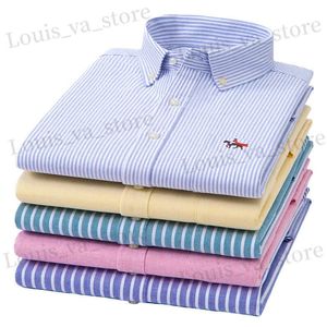 Mäns casual skjortor 100% bomull s ~ 6xl oxford mens skjortor longslve plädföretag casual mjuk social klänning skjortor regelbundet passar manlig skjorta blus t240419