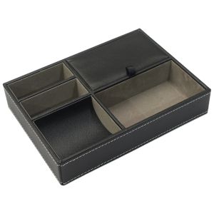 Portafogli 1pc Organizzatore vassoio in pelle PU PU Organizzatore per uomo Destinata per camere Top Box Boiteshi