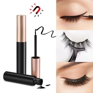 Eyeliner svart magnetisk eyeliner lim falskt ögonfransförlängning magisk självadhesiv flytande eyeliner ögonmakeup ingen blommande korea kosmetika