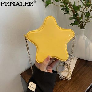 Bag FEMALEE Lolita Creative Fun Women Chain Purses Handbags Five Star Pointed Shaped Shoulder Bags Ladies Pentagram Messenger