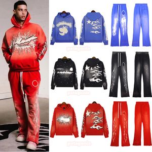 Yeni Erkek Tasarımcı Hoodies Ceket Erkek Kadın Ceket Hoodie Outwear Mektup Baskı Sweatshirts Hellstar Terry Pants Boyut S-XL