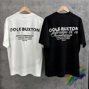 Herrt-shirts 2014SS Cole Buxton Mens 1 1 Bästa sommarstil Löst CB T-shirt T240419