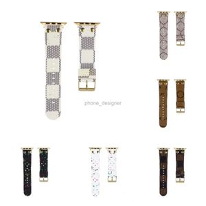 Luxury Apple Watch Band da 40 mm Orologi in pelle di fiori bracciale per iwatch 8 7 6 5 4 Se Ultra 2 Designer Fashion Brand Bracciale Watchbands Oneth