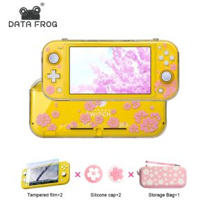 Fall Data Frog Pink Cute Switch Hard Protective Case för Nintendo Switch Lite Animal Compatiblenintendo Switch Lite Accessories 2023