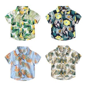 T-shirty w stylu hawajskim chłopcy letnie koszule maluch plaż