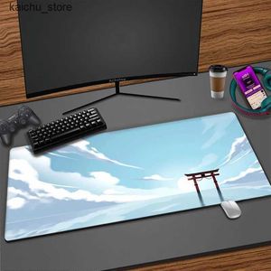 マウスパッドリストレストスカイクラウドマウスパッドゲームアクセサリーMauseかわいいテーブルキーボードデスクマットXXL Mausepad Gamer PC Carpet Office Blue MousePad Y240419 Y240419