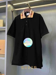 Moda luksusowe ubrania dla kobiet dla kobiet nowa kołnierz Plaid Patchwork Business swobodne koszule z krótkim rękawem z wysokiej jakości oryginalne logo marki 1to1