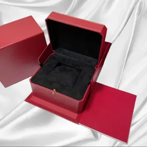 Watch Boxes High-end Quality Luxury Red Box Display Jewelry Case Sales Designer Travel Organizer Man Lady Gift