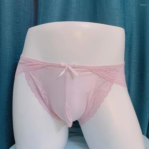 Underpants Herren Sissy Sexy auf durchsuchten U konvexe Beutelspitze Panties Bikini Slips Traaceless Unterwäsche würzige High-End-Männer Plus Size