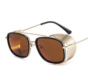 Солнцезащитные очки модные панк -квадратные женские боковые щиты прилив высококачественные очки унисекс UV4006003128
