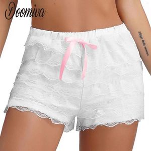 Shorts femminile femminile Bloomer arruffati di zucca a livello di pizzo a più gocce Sweet Bowknot Sicurezza delle basi per il gioco di ruolo Masquerade Party a tema