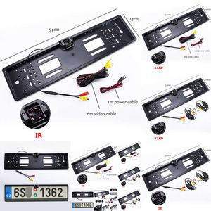 Vista posteriore della piastra per auto GPS Wireless EU European Licenza European License Waterproof Vision Vision Reverse Backup Camera 4 o 8 LED LED GPS GPS