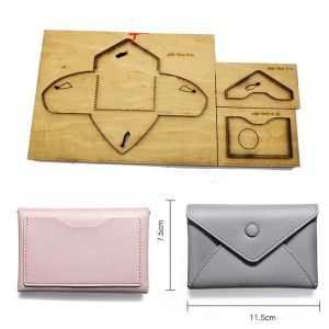 Brieftaschen DIY Leder Bastelvorlage Umschlagkartenhalter kleiner Brieftasche Sterbender Schneidmesser Schimmelpilze Hand Hine Punch Tool 115x75mmmm