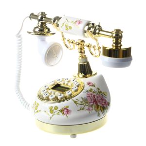 Telescópios Designer antigo Telefone Telescópio Telescópio Vintage Telefone Cerâmica MS9100 Floral com fio