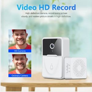2024 WiFi Smart Video Doorbell Smart Home Home sem fio Porta Bell Câmera de segurança Video Intercom HD IR Night Vision for Apartments - para