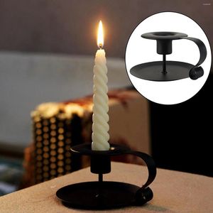 Świece Holders Iron Candlestick Stojak Uchwyt Vintage Retro Style Classic Look Taper for Wedding Dekoration