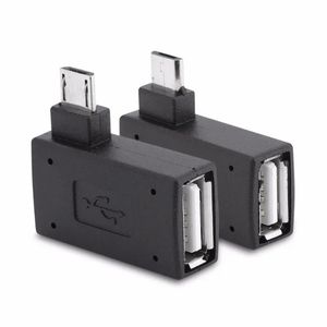 Micro Adapter USB 2.0 Женский до мужчин Микро -OTG Power Foods Supply 2018 Порт 90 градусов слева 90 Правой угловой USB Adapters