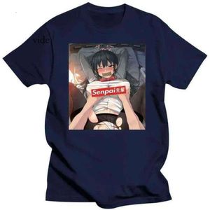 Y2K Brand Man Clothing Hentai Senpai Funny Anime and Manga Rozmiar M-3xl US 100% bawełniany trend mody mody Mężczyzn bawełniany marka teeshirt 4961