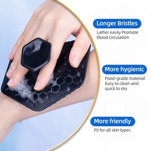 Silicone Body Scrubber Shower Bath Brush Clean The Body Thoroughly More Hygienic Long Lasting Gentle Exfoliating Bath Comb Brush 240418