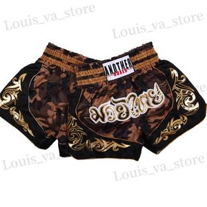 Męskie szorty Kobieta Mężczyzna Walka Trening Bokser Pants Lose Muay Thai Shorts dla dorosłych dzieci Sprzęt bokserski wentylację MMA Trounds T240419