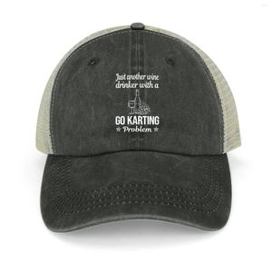 Caps de bola bebedora de vinho engraçada Go Kart Kart Kart Cowboy Hat Militar Tactical Mulher Men