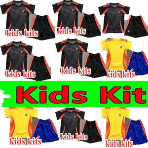 24 25 Colombia James Soccer Jerseys Kids Kit 2025 Columbia National Team Football Shirt Home Away Set Camisetas 2024 Copa America D.Valoyes Arango C. Chucho Cuadrado