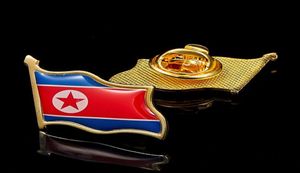 30pcs North Korea Lapel Pin Badge Craft With White Star 075quot083quot Collectible Nation Beautiful Pins2031917