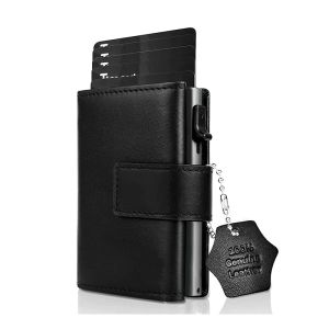 Portafogli Case di carta di credito Caso Mini portafoglio con chiusura con zip borsetta RFID Protezione RFID CARTE CAGLIO A GUILE Portafoglio