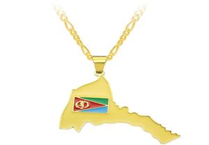 Golrn Eritrean Map Hip Hop Gold Oil Drop Necklace0123453513279