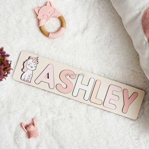 3D Puzzles Wood Board Puzzle Custom Algebraic Childs Name Puzzle Personaliserade förskoleleksaker för baby eduktionspussel Birthday Present 240419