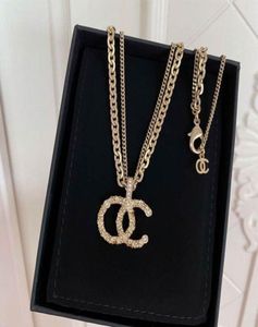 C family floating carved letter necklace plated with 18K Gold Xiaoxiang double layer Necklace xianggrandma clavicle chain can be e8947047