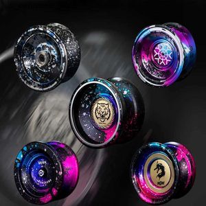 Yoyo Various professional alloy 1A-5A anti fall dragon and tiger spot magic yoyo balls super long sleep advanced fantasy games childrens toy gifts Q240418