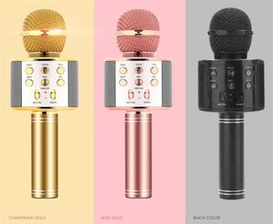 WS858 Mikrofon ręczny Bluetooth Wireless KTV 858 Mikrofon z mikrofonem głośnikowym Microfono Lodspeaker Portable Karaoke Player1492483
