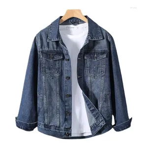 Jackets masculinos Spring retro jeans de jeans homens solto versão coreana respirável da tendência Tamanho de roupas bonitas 5xl