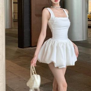 Dresses for woman Sweet and Spicy Girl suspender dress fairy small stature temperament fluffy short skirt waist up sleeveless white skirt