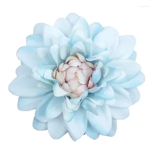 Flores decorativas 10pcs 10cm Dali Chrysanthemum Artificial Silk Flower Head para decoração de casamento em casa Diy Wreath Craft Scrapbooking Fake