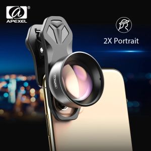 Telescópios Apexel HD 2x Telescópio Lente 4K Telefoto Zoom Phone Camera Lens CPL Filtro de estrela para Huawei Samsung All Smartphone Dropshipp