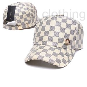 Ballkappen Designer Trendy Herren- und Frauenbrief Leder Baseball Cap, Britisch Klassiker vielseitiger Entenbill Sun Shading Sunscreen Checkerboard Hut ODG3