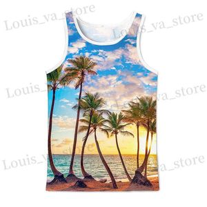 Herren-T-Shirts Pop 3D Kokosnuss TR PRINTED TANK TOP GOGENSCHAFTEN MEN SOMMER SUMMER STRTWEISE