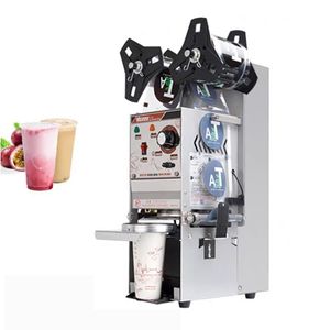 Kommersiell bordsskiva 90-95mm Paper Cup Sealer Cafe Shop Coffee Milk Bubble Tea Cup Sealing Machine Plastic Cup Pakaging Machine