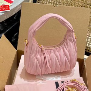 Miui Bag Wander Shoulder Matelasse Bowling Tote Designer Bag For Womens Man Leather s Top Handtag Mini Cross Body Clutch Handbag Pochette Half Bags