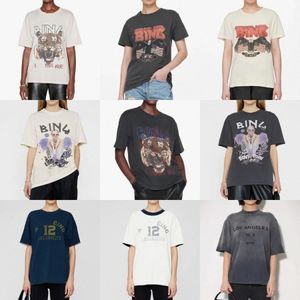 Anine Binge Designer T Shirt Letter Print Tshirt Thirt Cotton Women Women Short Sleeve Tops Polos S-L W2PF#