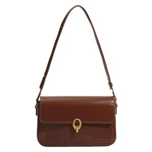 Bolsa portátil portátil de portátil Mulheres Couro Pequeno Bolsa de ombro feminina Bolsa de axila diária Bolsa de designer de estilo coreano