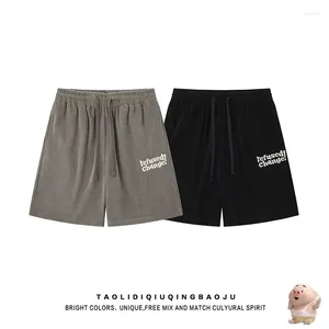 Shorts masculinos fasionam Planeta quebrada impressão de espuma Mulheres Mulheres Caminhadas