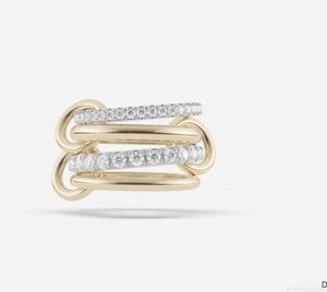Halley Gemini Spinelli Kilcollin Rings Designer Brand New In Luxury Fine Jewelry Gold and Sterling Silver Hydra Linked Ring