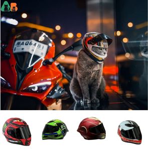 ATUBAN Small Pet Motorcycle Helmet Cat Dog Puppy Mini HelmetsFull Face Motorcycle Helmet Outdoor Head Protecting Pet Hard Hat 240418