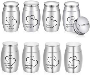 Small Keepsake Urn for Human AshesMini Cremation Urn Small Funeral Jar Stainless Steel Ashes Cremation Funeral JarMy Dad My Ange1451476