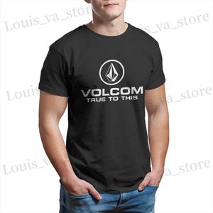 남자 티셔츠 수영복 기초의 최신 성인 티셔츠 독특한 Tshirt V-Volcoms 캐주얼 티셔츠 T240419